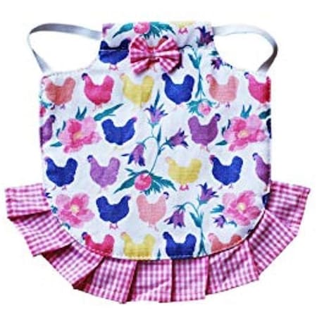 Chicken Guardian 248778 Floral Pattern Apron Jacket; Pink